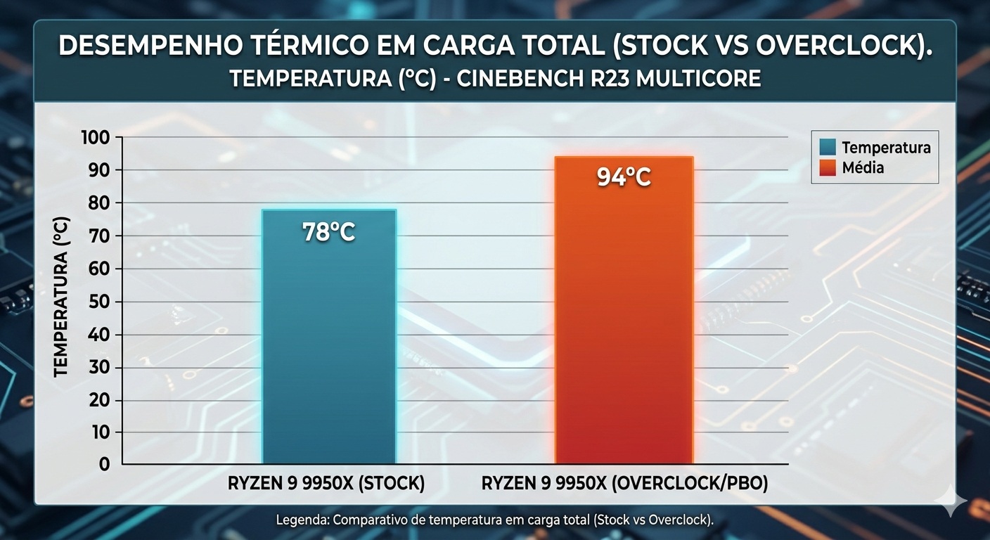 GRÁFICO DE BENCHMARK DE TEMPERATURA Desempenho térmico em carga total